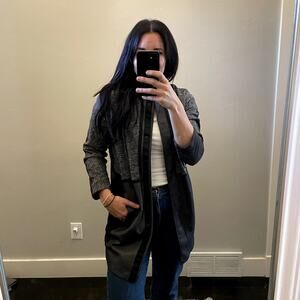 Lululemon Cocoon Car Coat Jacket Gray Black Women's Size XS